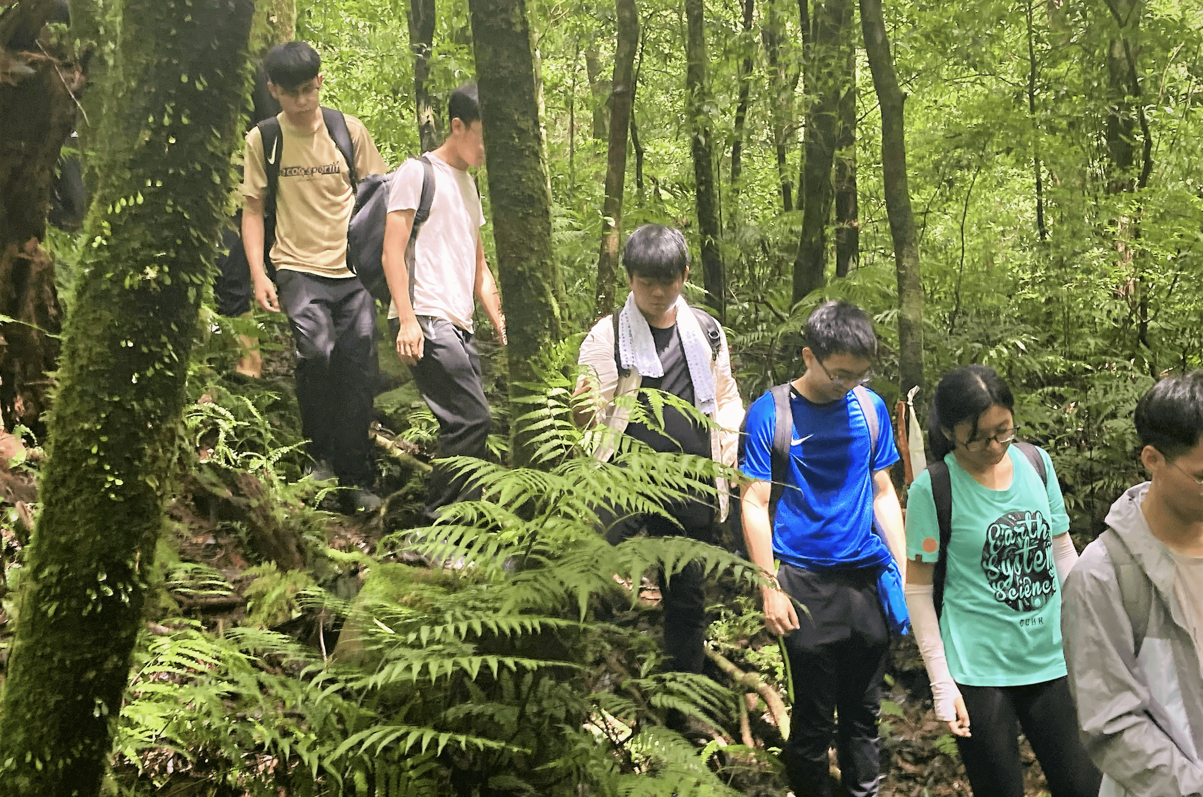 中大及港中大師生與部落夥伴一同登賀威山。謝睿原攝