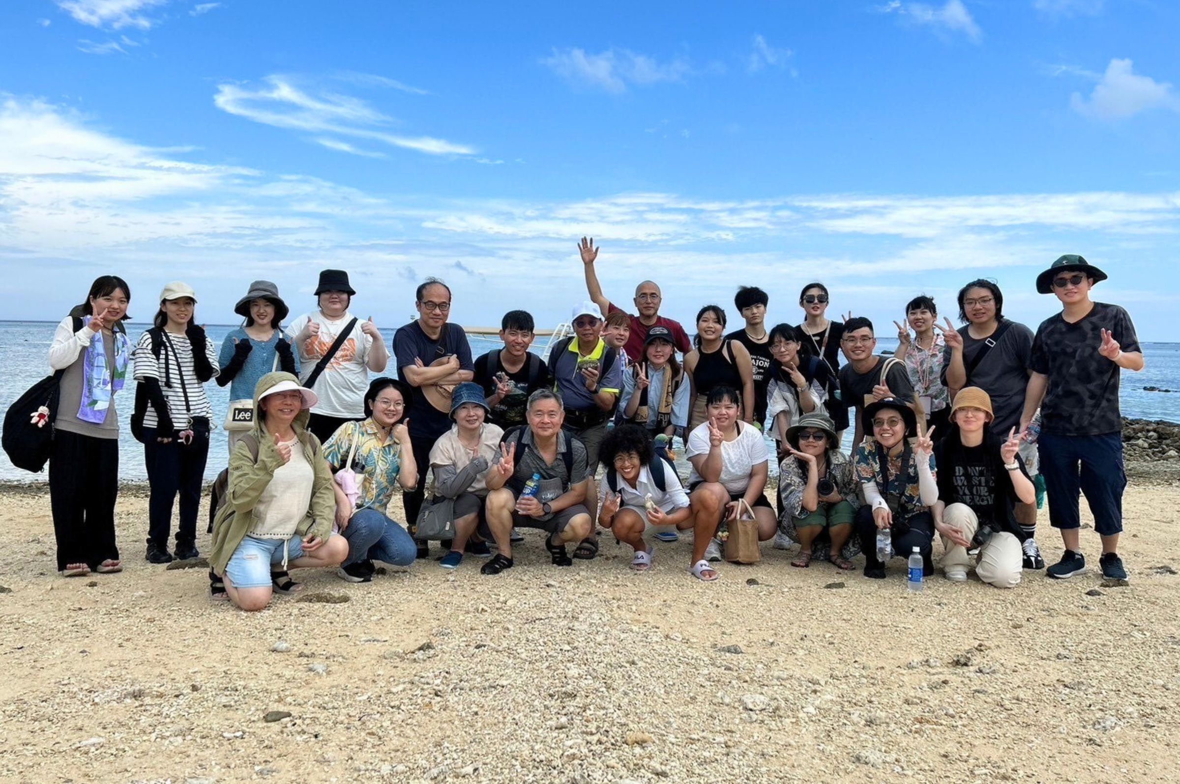 團隊赴石垣島探訪當地僅存的唯一一座石滬。照片USR桃海三生計畫團隊提供