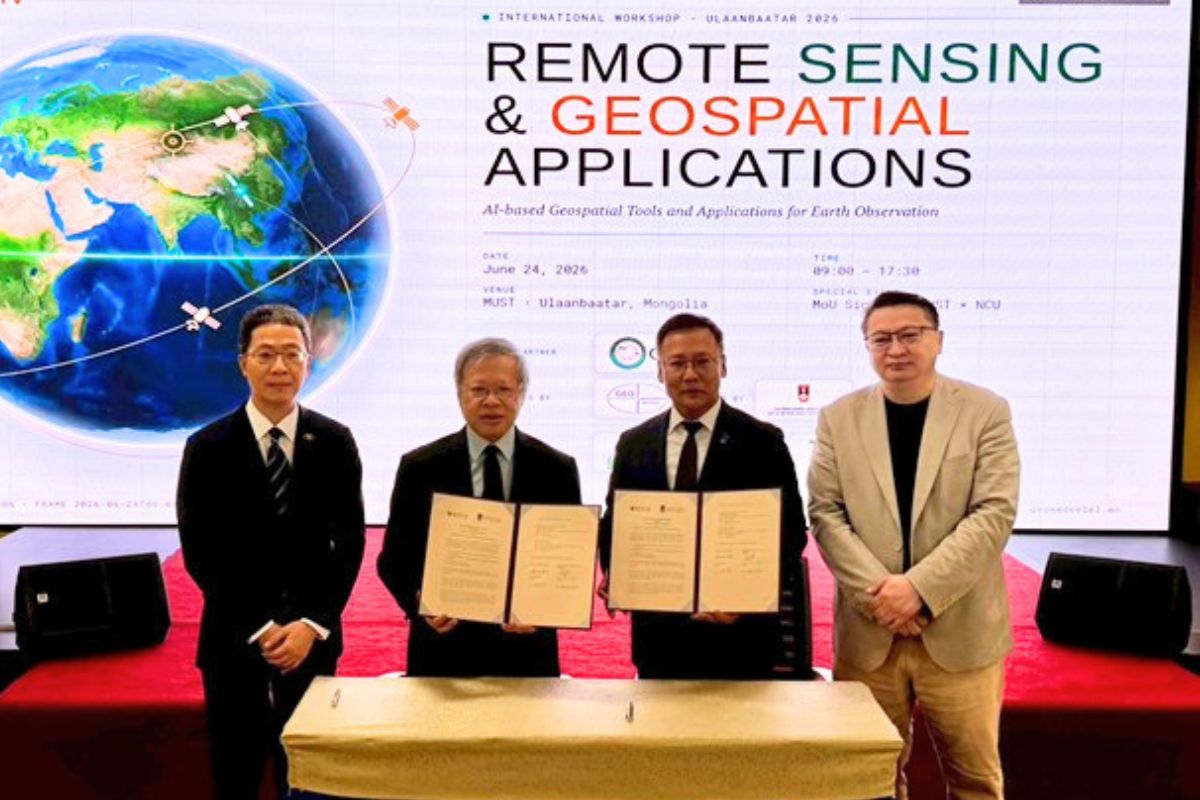 中大與蒙古科技大學簽署MOU　深化遙測與AI合作