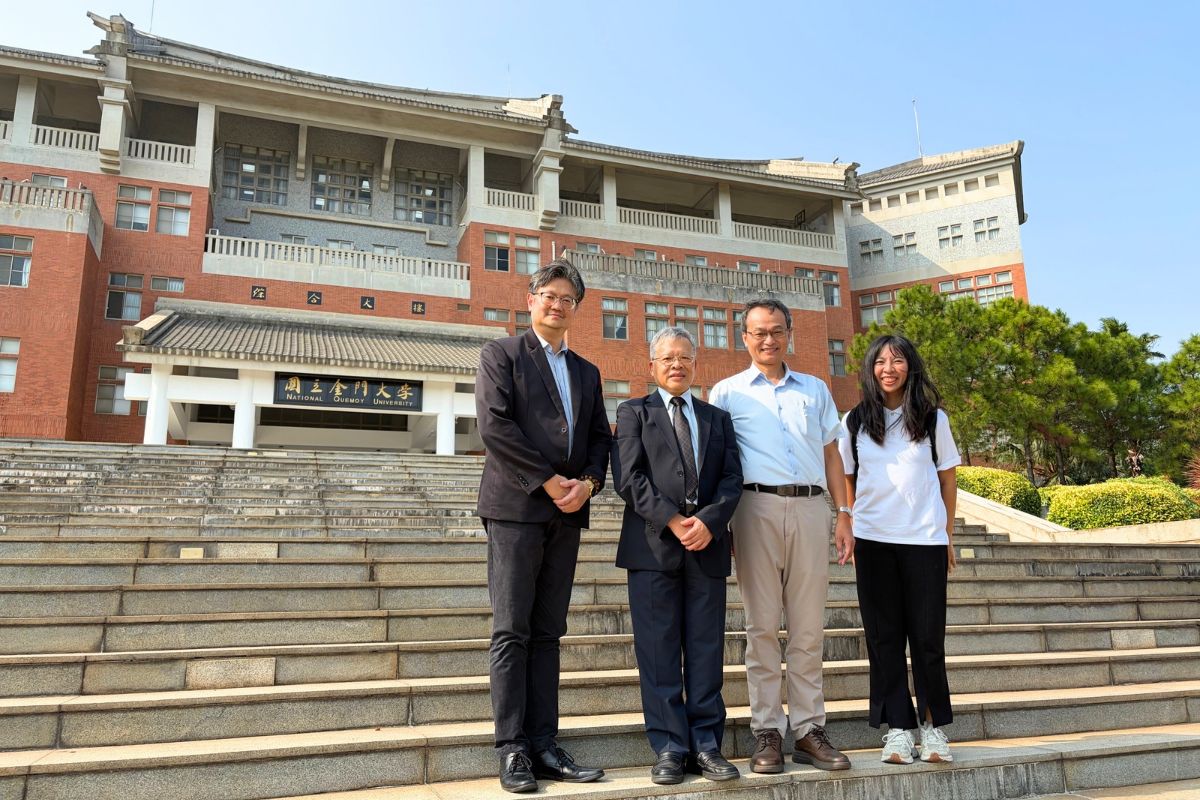國立中央大學校長蕭述三率團參訪國立金門大學，交流校際合作事宜。吳沛芩攝